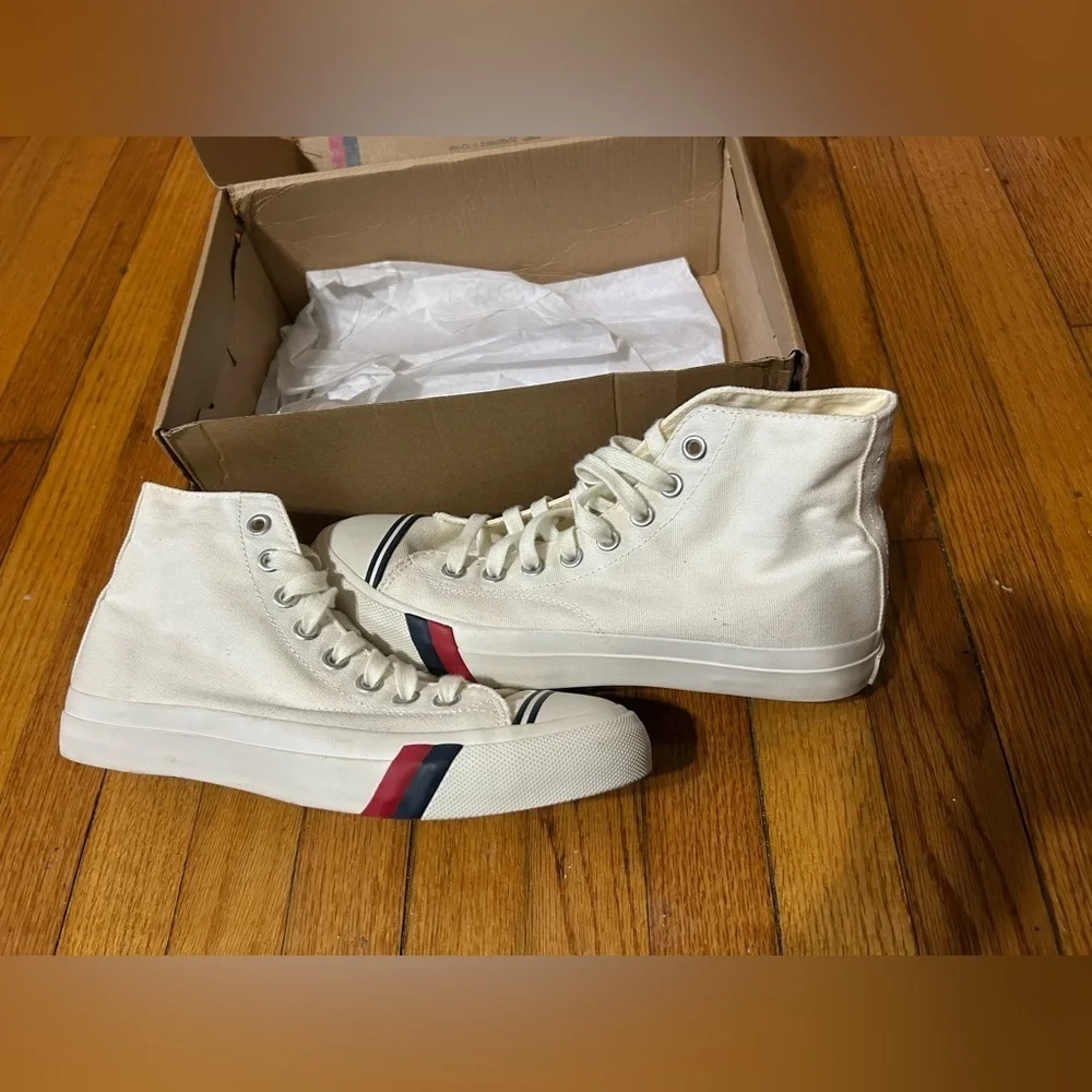 Pro-Keds Royal Hi White  - Men's Size 9